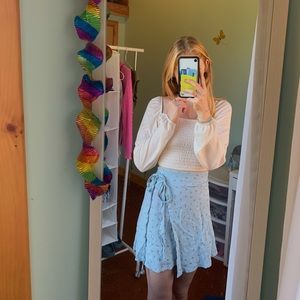 brandy melville floral wrap skirt